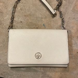 Tory Burch Crossbody.  Off white color.  Excellent condition.